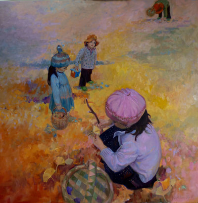 Collecting Leaves by Kathleen Lack